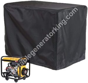 Mayhour Generator Cover Heavy Duty Waterproof Outdoor Universal Fit UV Rain Shelter Durable Generator Covers Box Portable All Weather Protection 5000-10,000 Watt Extra Large Black (38x30x28in)