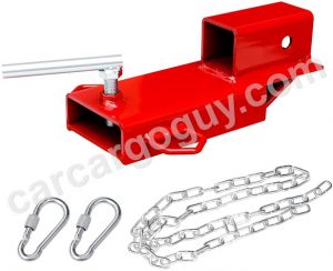Forklift Trailer Hitch Attachment, AIWARGOD 1PC 2 inch Receiver Trailer Towing Adapter with Chain Red