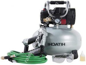 Hitachi 6-Gallon Pancake Compressor + Brad Nailer Combo Kit